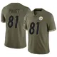 Limited Olive Men's MyCole Pruitt Pittsburgh Steelers 2022 Salute To Service Jersey