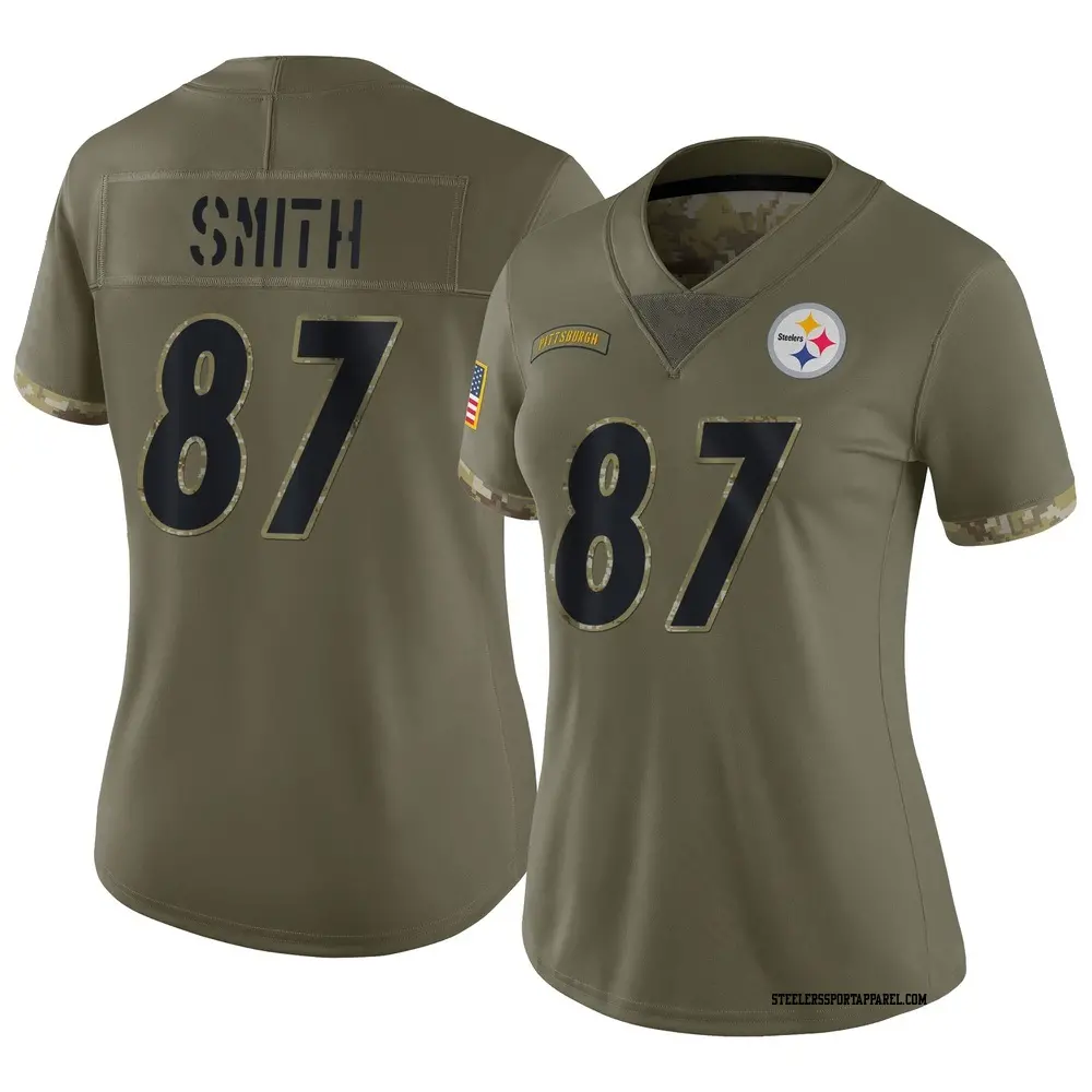 Limited Olive Women's Brandon Smith Pittsburgh Steelers 2022 Salute To Service Jersey