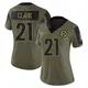 Limited Olive Women's Chuck Clark Pittsburgh Steelers 2021 Salute To Service Jersey