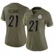 Limited Olive Women's Chuck Clark Pittsburgh Steelers 2022 Salute To Service Jersey