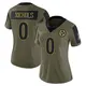 Limited Olive Women's Lew Nichols Pittsburgh Steelers 2021 Salute To Service Jersey
