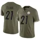 Limited Olive Youth Chuck Clark Pittsburgh Steelers 2022 Salute To Service Jersey