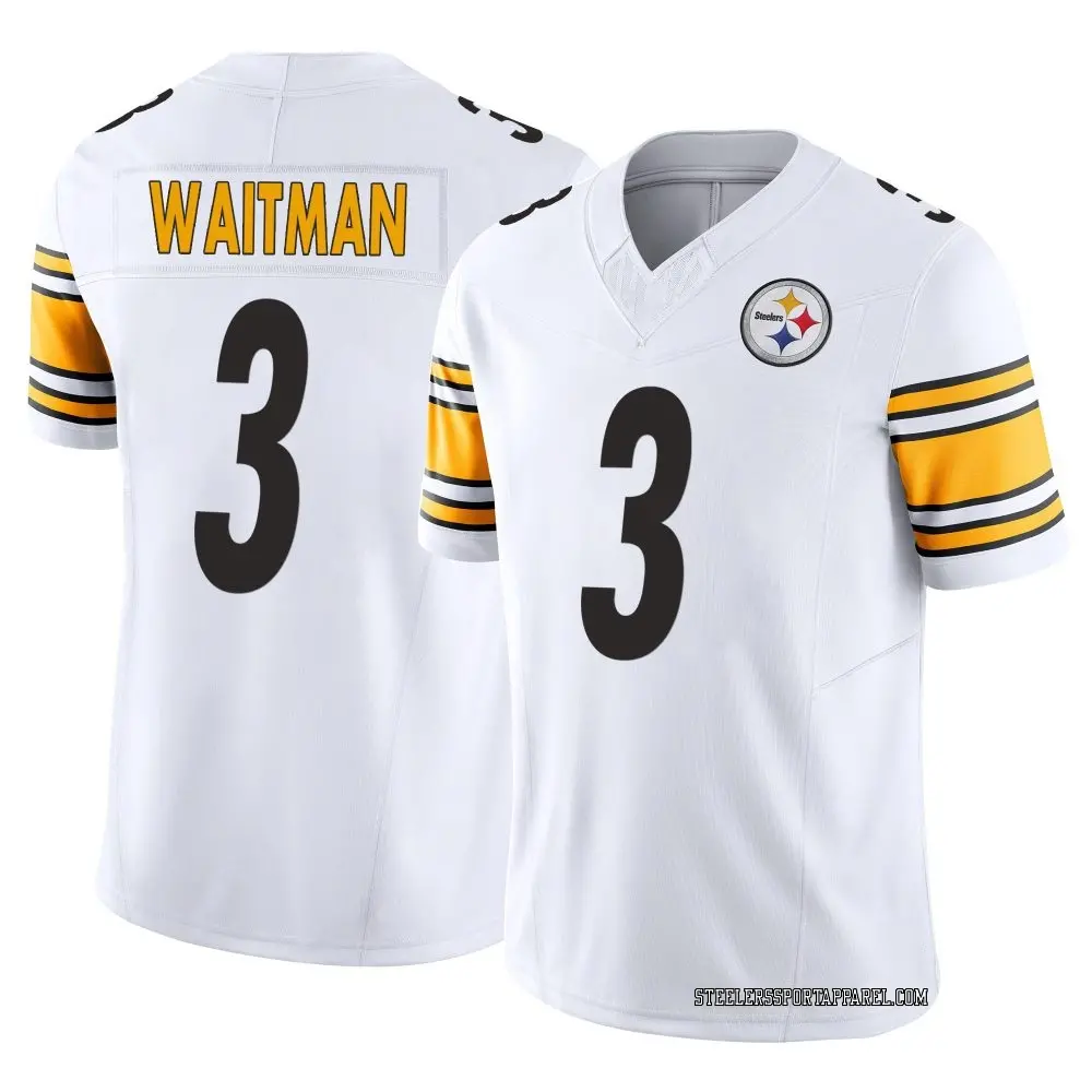 Limited White Youth Corliss Waitman Pittsburgh Steelers Vapor F.U.S.E. Jersey