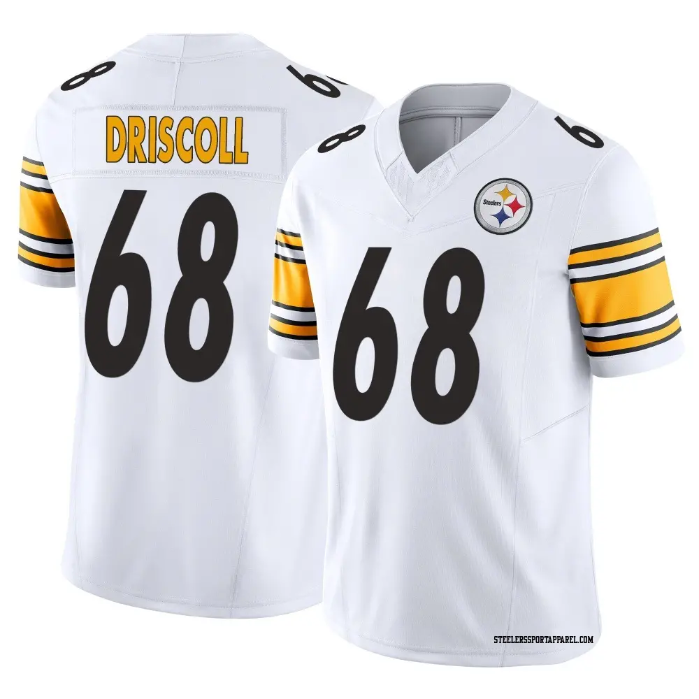 Limited White Youth Jack Driscoll Pittsburgh Steelers Vapor F.U.S.E. Jersey